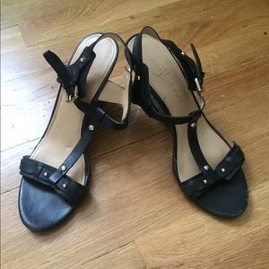 Ivanka Trump wooden wedge sandal